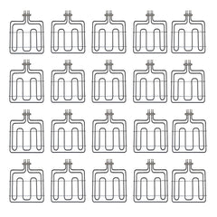 20 x 542656 Fisher & Paykel Oven Grill Bake Element - Hinged Version - 541607 Original