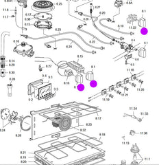 2183009379 Delonghi Oven Thermostat Selector Switch and Light Knob ORIGINAL