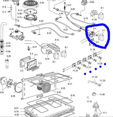 2183009380 Delonghi Oven Gas Burner Knob ORIGINAL