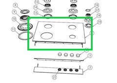 533937P Fisher & Paykel Glass Cooktop Mounting Assembly for CG604DLPGB1 CG604DNGGB1
