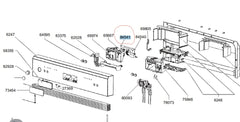 811651238 Smeg Dishwasher Upper PCB Function / Options Display Board